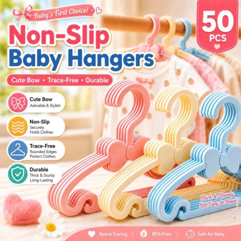 ベビー用衣類ハンガー 10/50個セット 跡が残らない軽量小 - Baby Nursery Hangers のレビューと価格