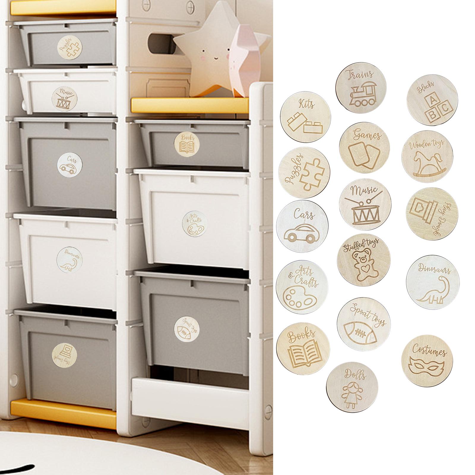 木製収納タグ 赤ちゃん保育園装飾 子供用収納カテゴリーイラス - Baby Nursery Bundles のレビューと価格