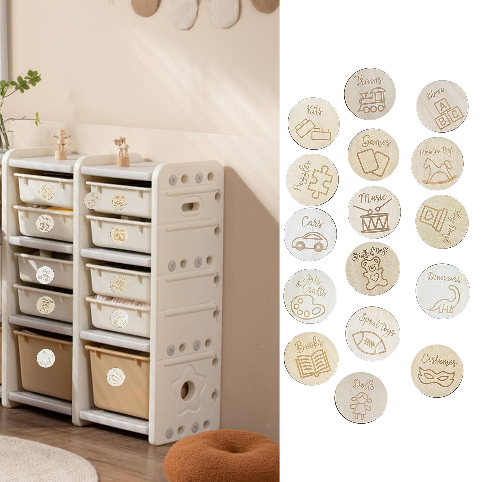 木製収納タグ 赤ちゃん保育園装飾 子供用収納カテゴリーイラス - Baby Nursery Bundles のレビューと価格