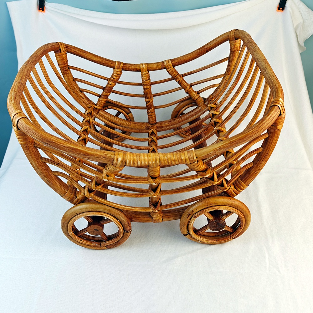 赤ちゃん用の籐かご,新生児用の写真アクセサリー - Baby Nursery Trolley のレビューと価格