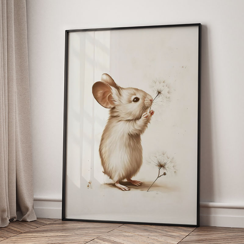 クマウサギキツネ鹿リスネズミ動物ポスター保育園壁アートキャン - Baby Nursery Artwork のレビューと価格