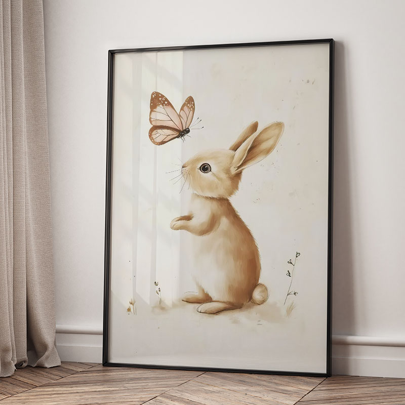 クマウサギキツネ鹿リスネズミ動物ポスター保育園壁アートキャン - Baby Nursery Artwork のレビューと価格